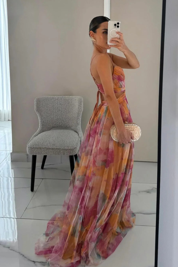 Esme – Vestido Fluido com Estampa