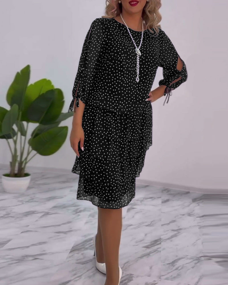 Tilly - Vestido Camponês de Poá
