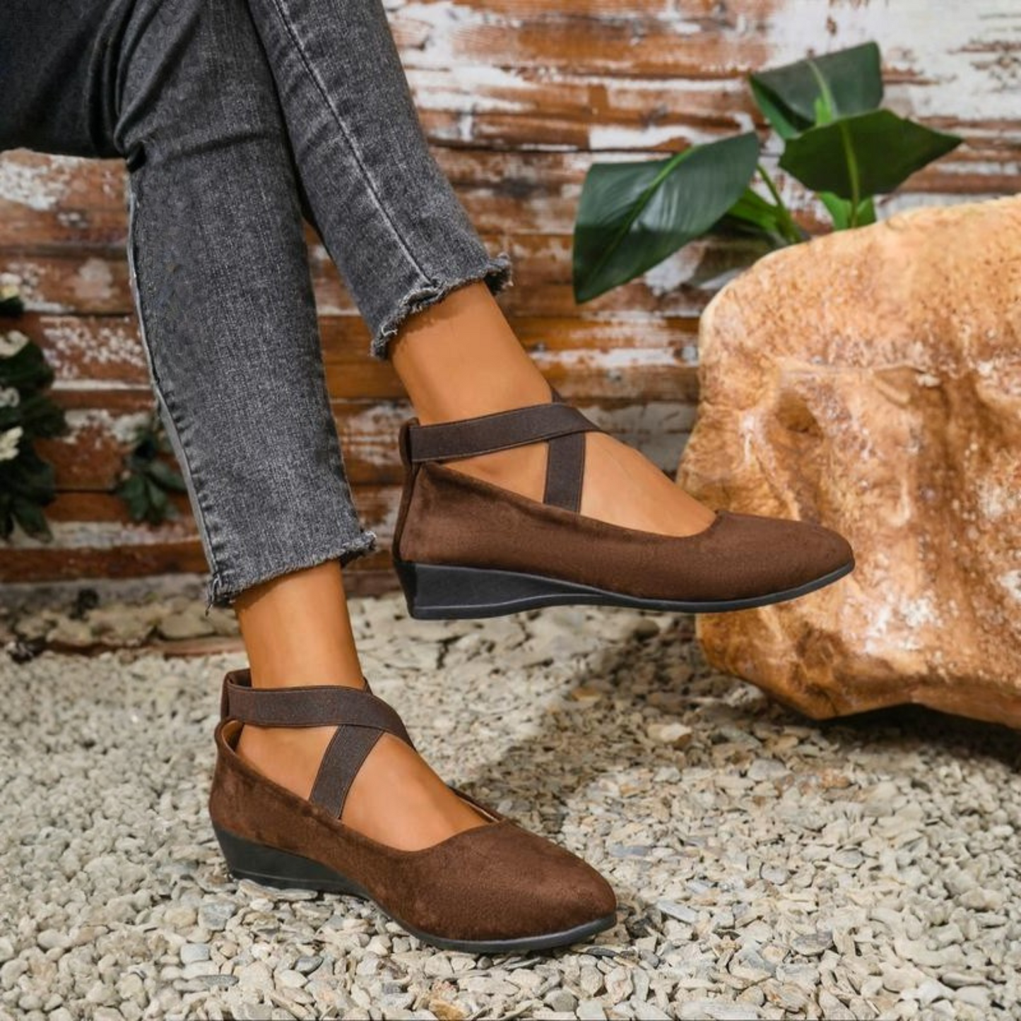 ANGEL™ - Sapatos Slip-On Confortáveis com Salto Fechado