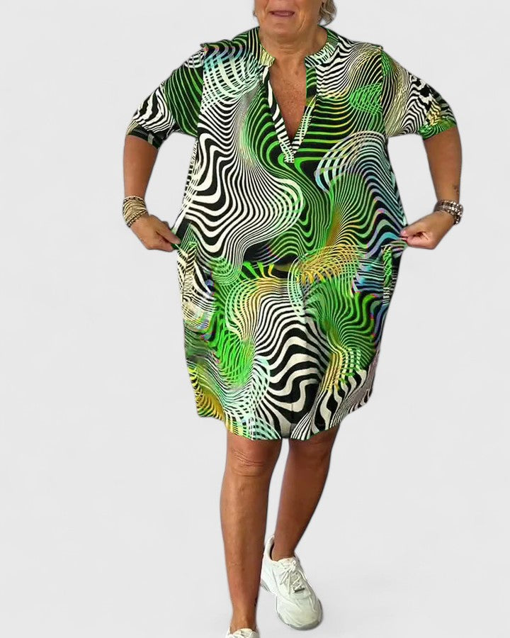 Helinae | Vestido V-neck Sofisticado