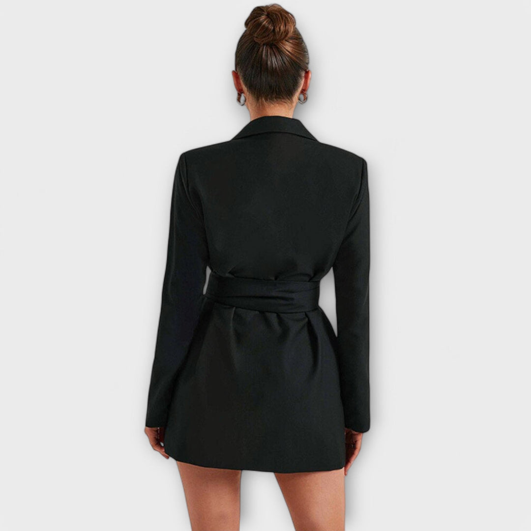 Blazer Vestido com Decote em V