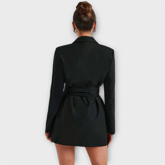 Blazer Vestido com Decote em V