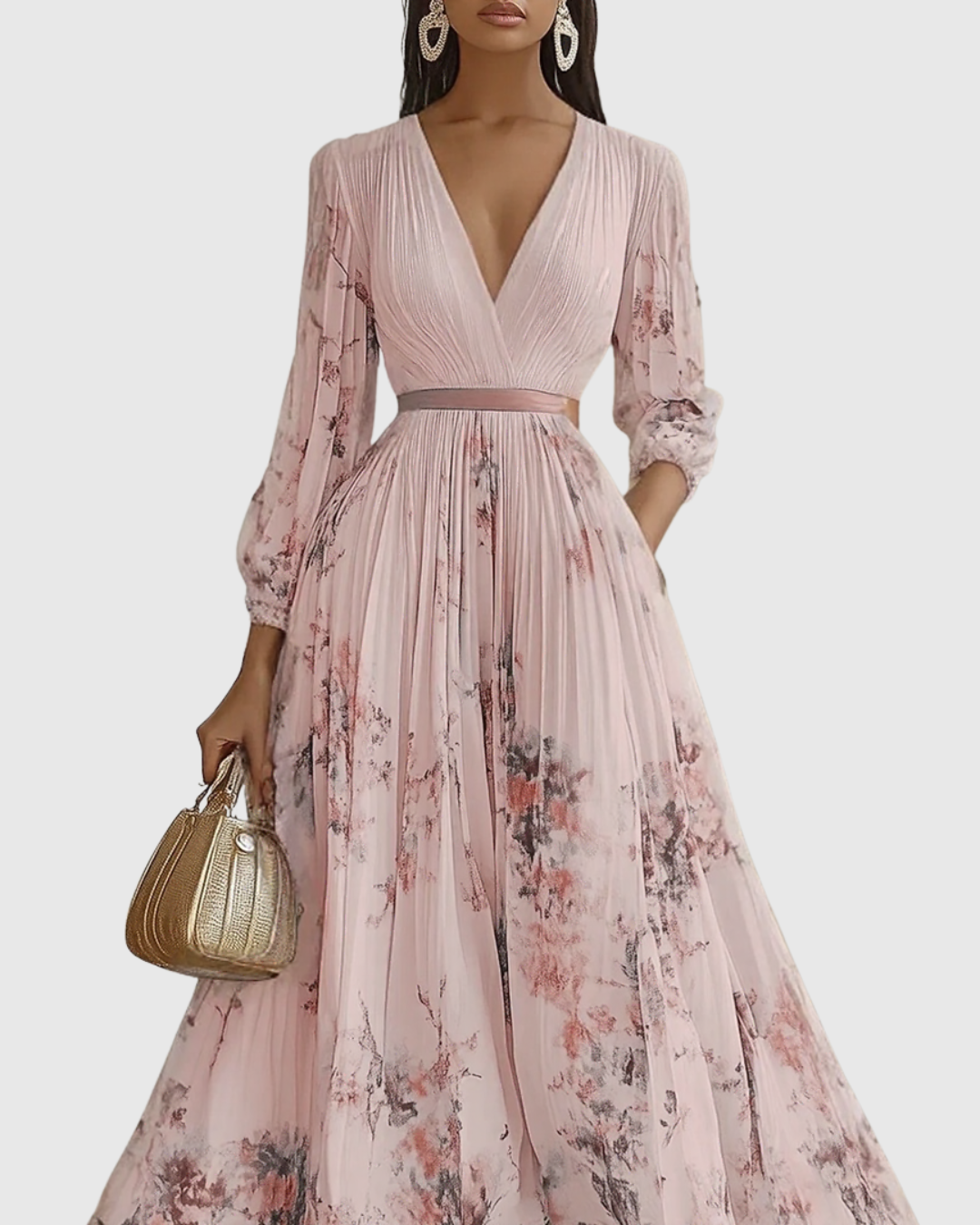 Suzanna - Vestido de Elegância Plissada
