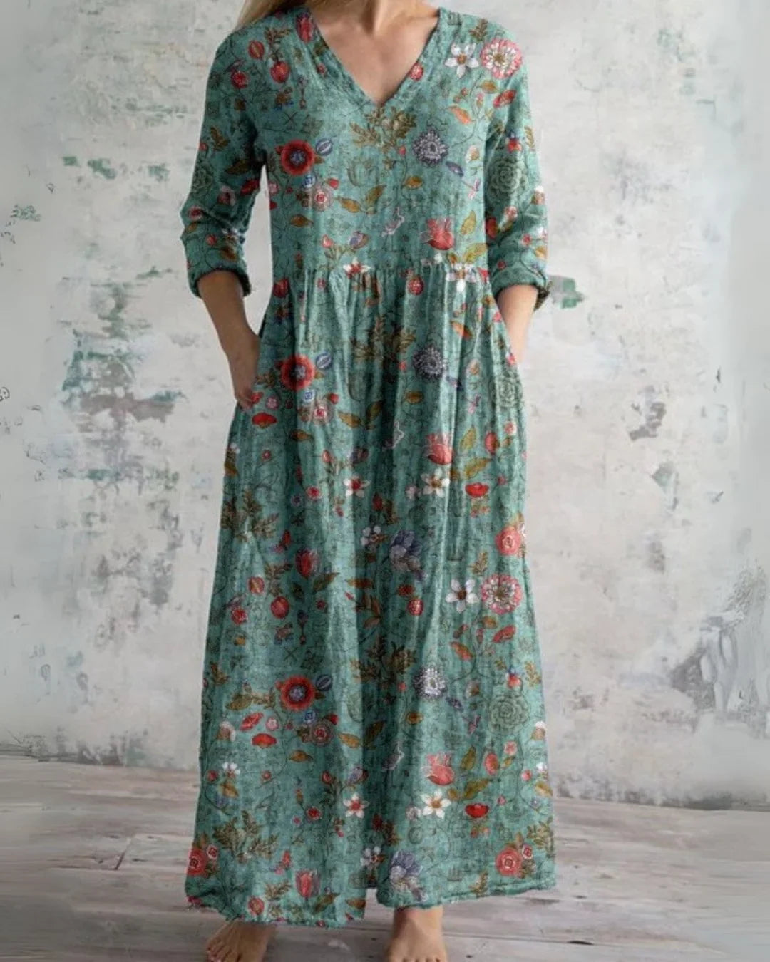 Manu | Vestido Maxi Floral Vintage