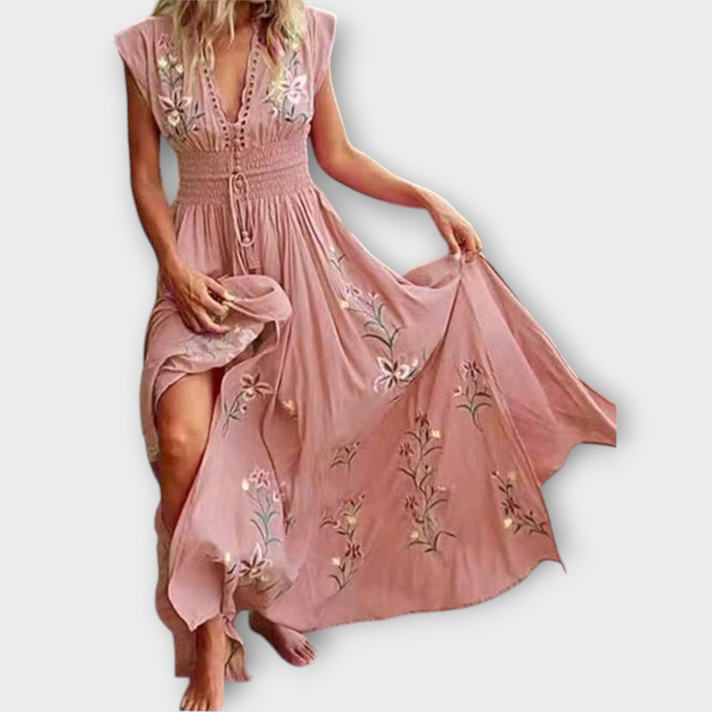 Felizia – Vestido Boho com encantadoras bordados