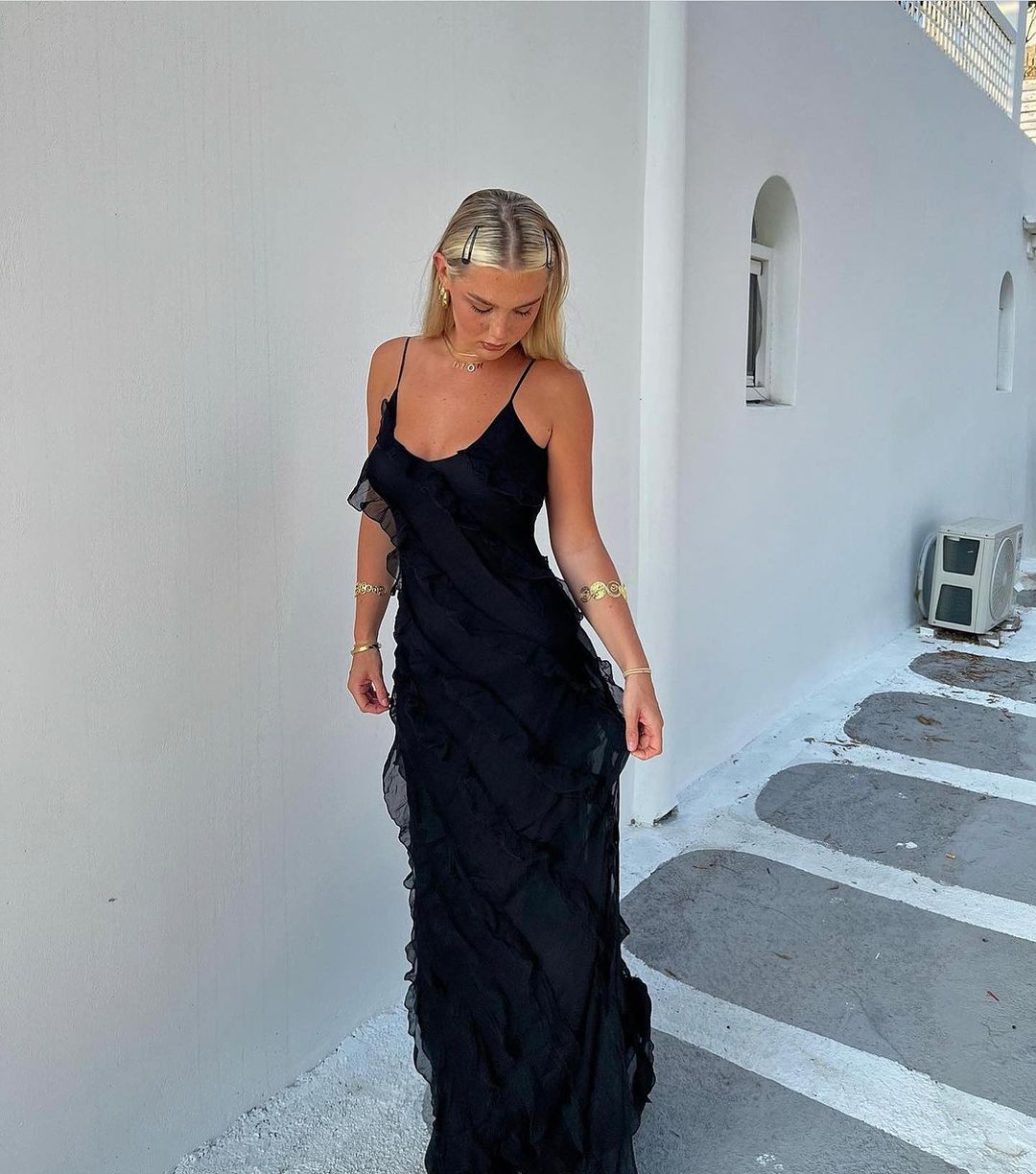 Aliza | Vestido Maxi com Babados