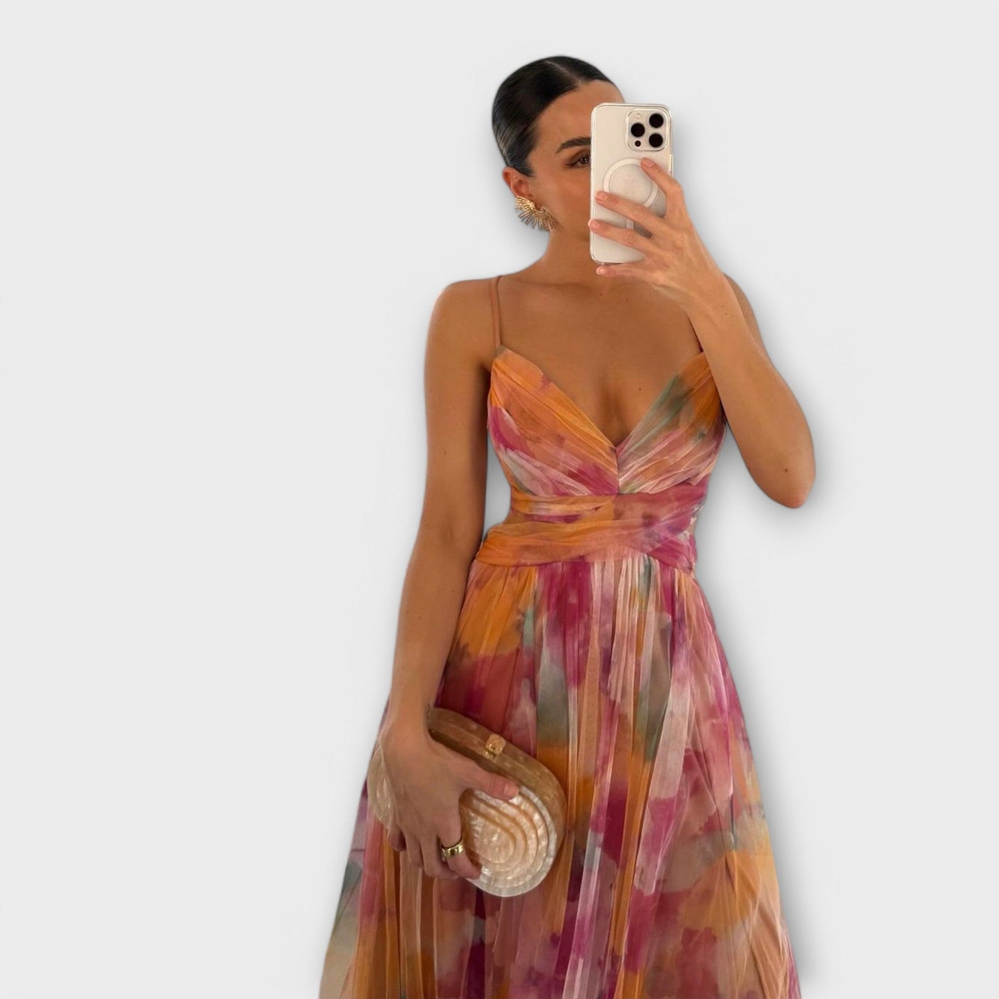 Annai Midi Vestido Max  - Elegante e Justo ao Corpo