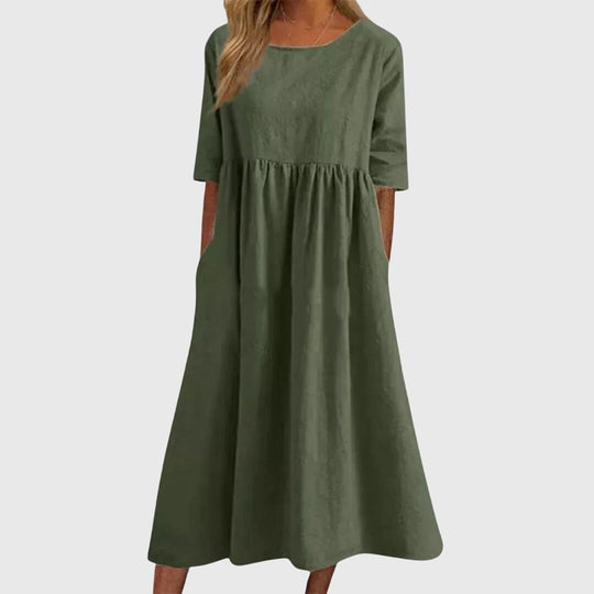 Haisley™ | Vestido Elegante de Manga Curta