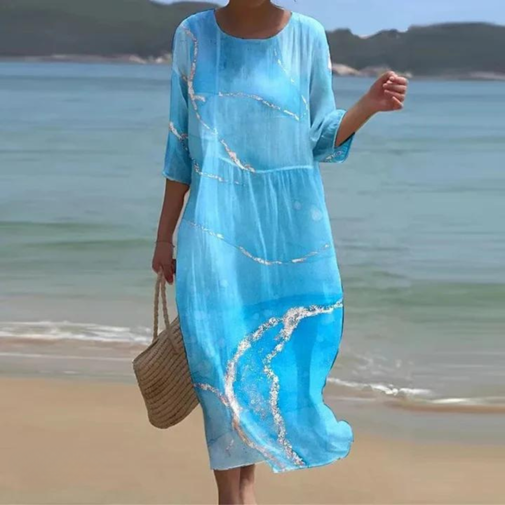 Marina - Vestido Impresso de Verão