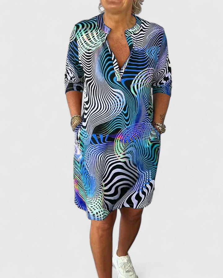 Helinae | Vestido V-neck Sofisticado