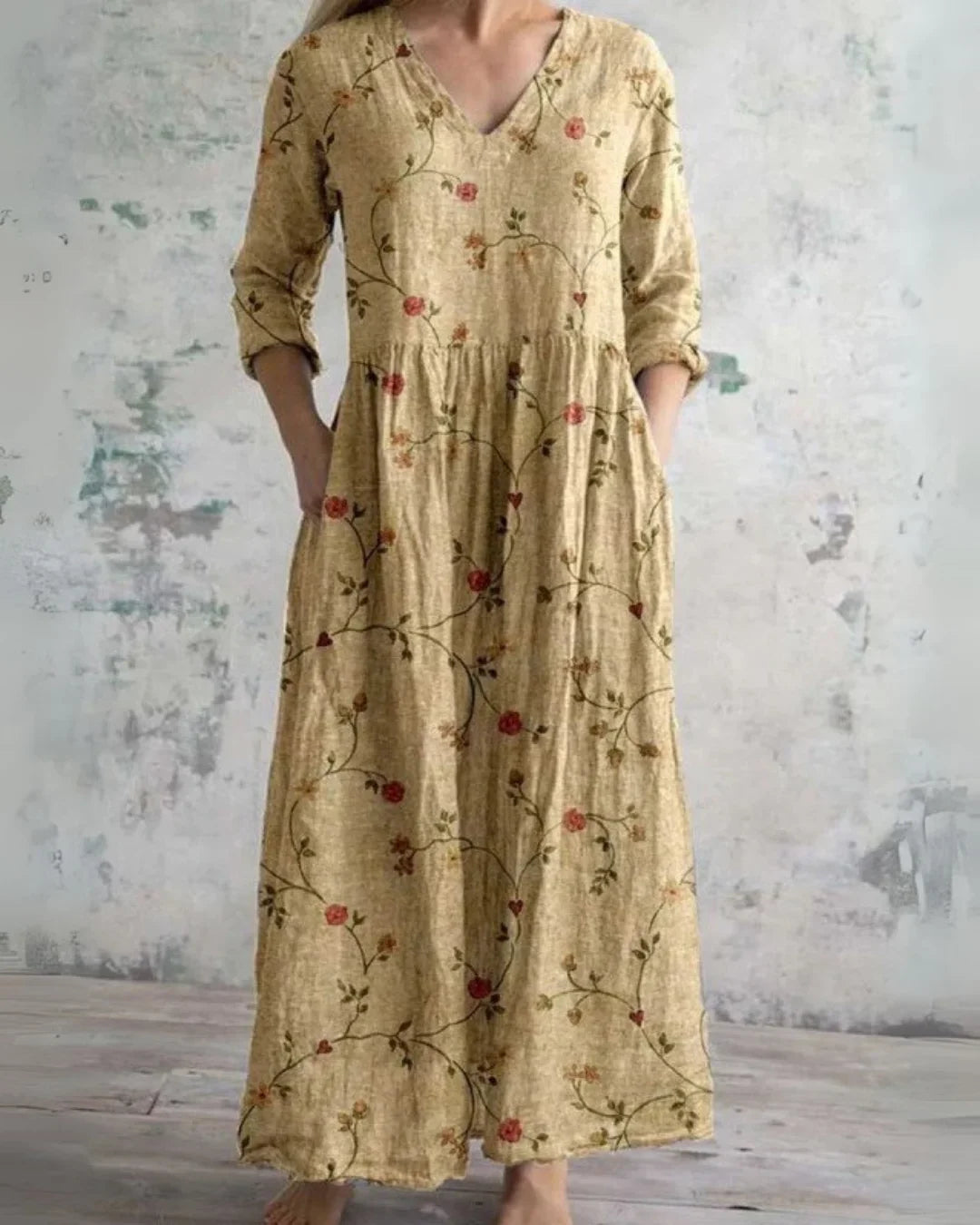 Tereza | Vestido Maxi Floral Vintage