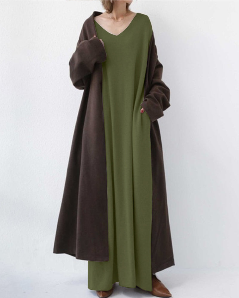 Eudora - Vestido V-Neck Elegante e Casual