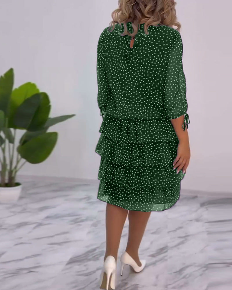 Tilly - Vestido Camponês de Poá