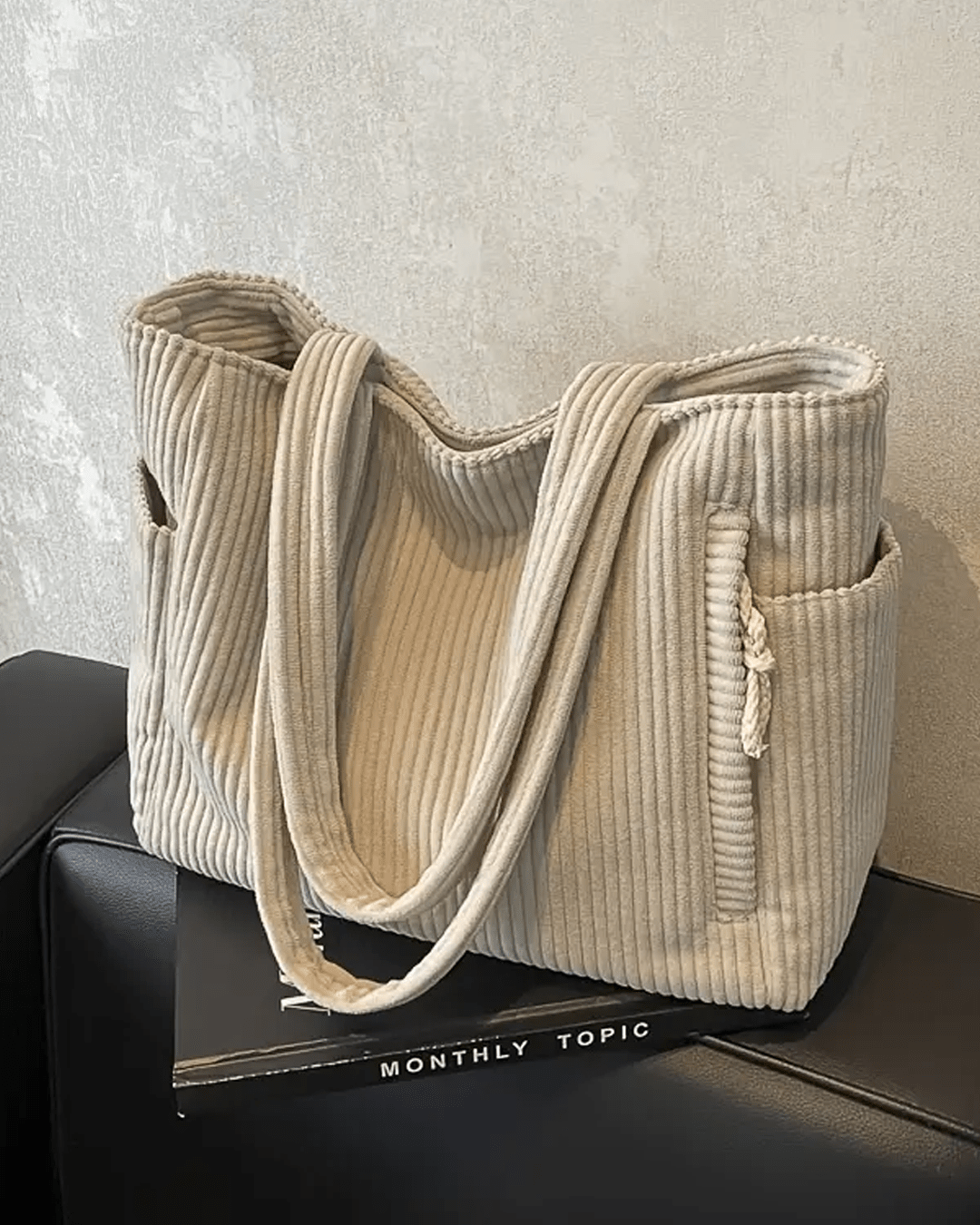 Bolsa Tote Tilda com Textura Canaletada