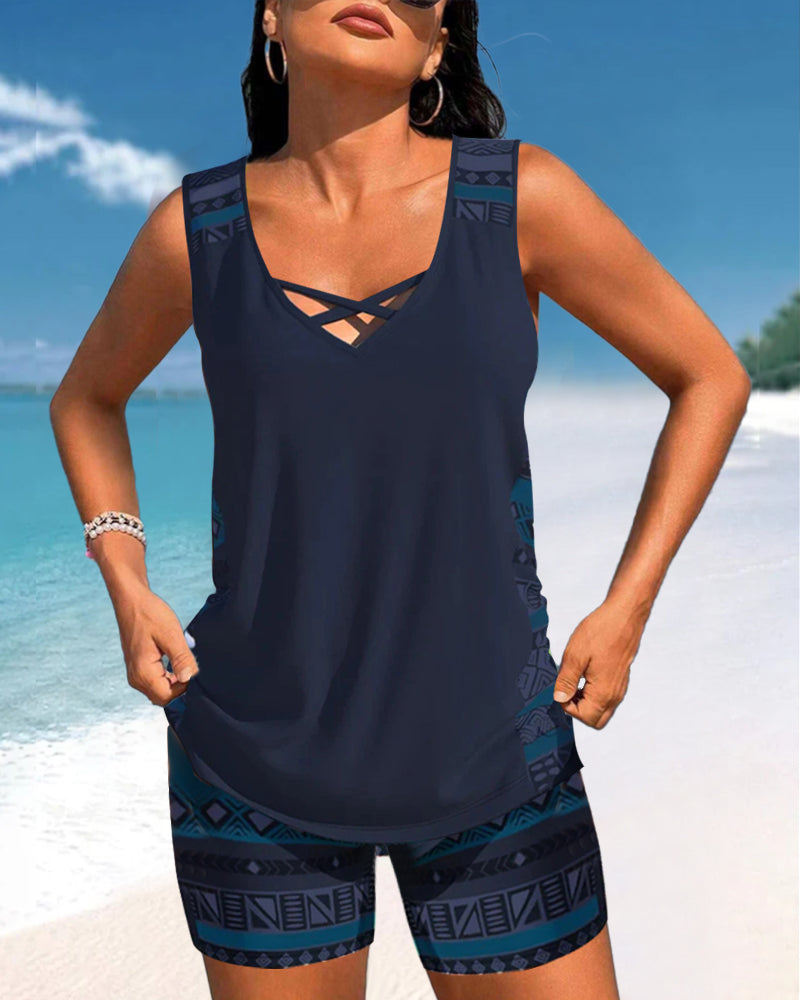 Sylvia | Tankini com Estampa Geométrica