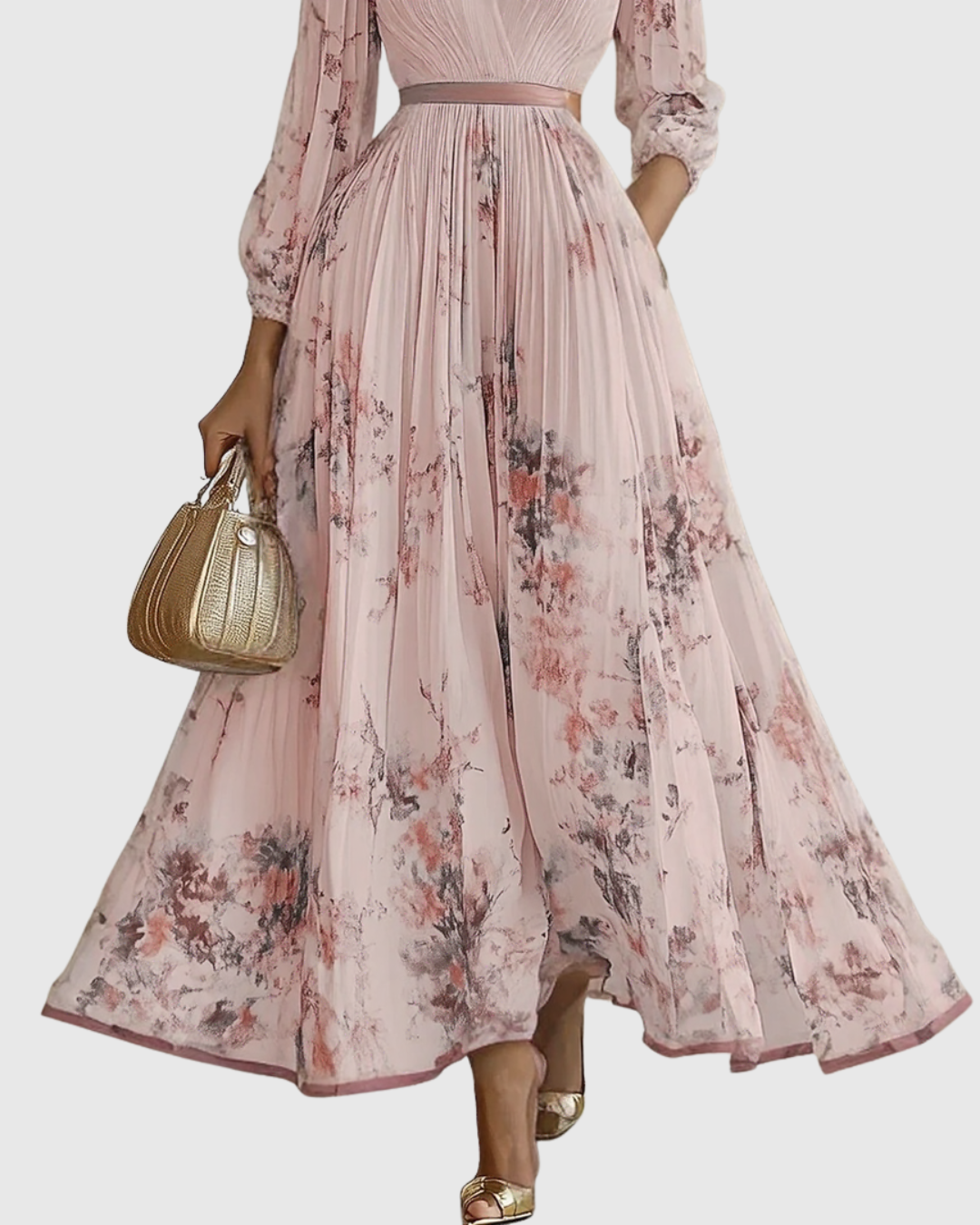 Suzanna - Vestido de Elegância Plissada