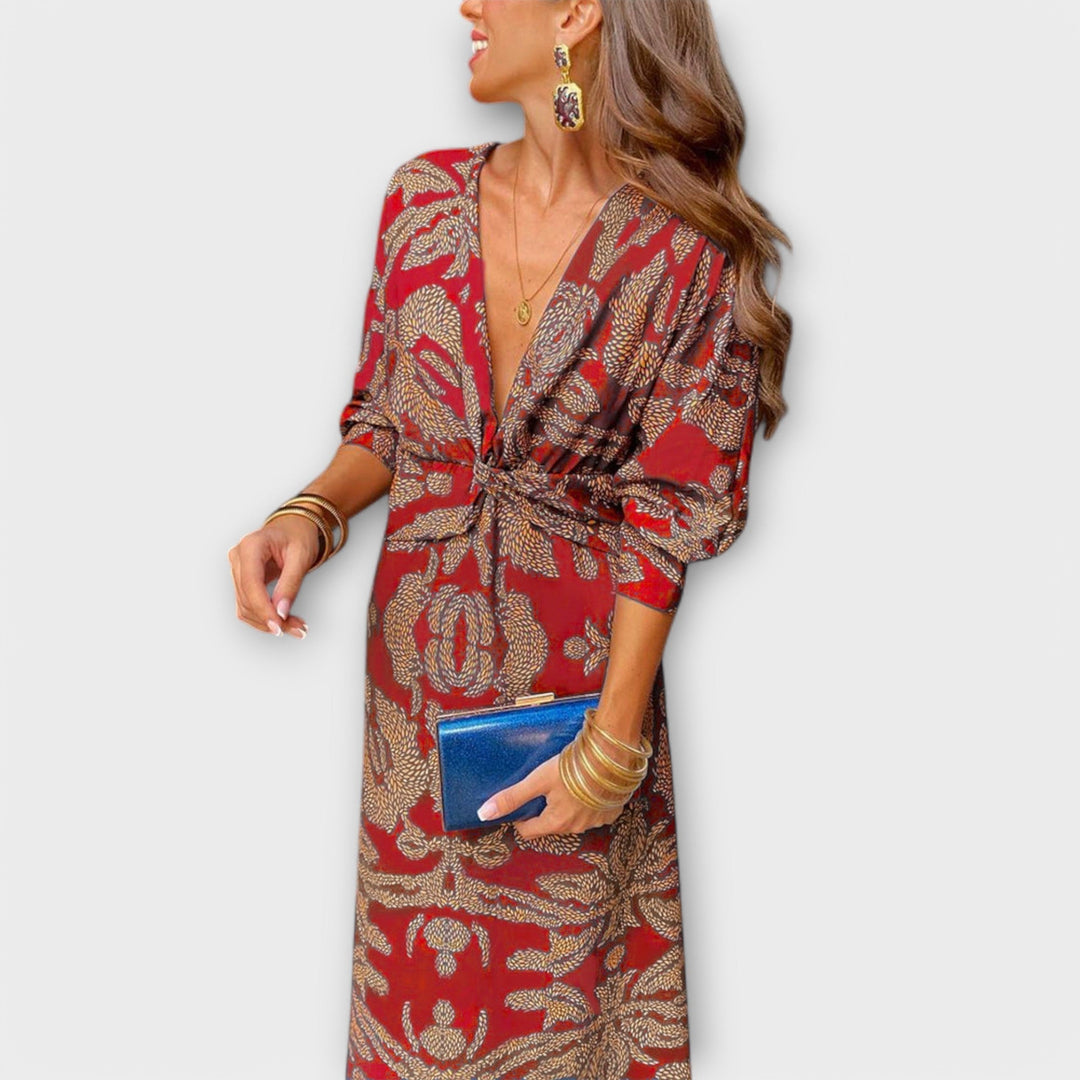 Oriana - Vestido Elegante com Mangas Longas