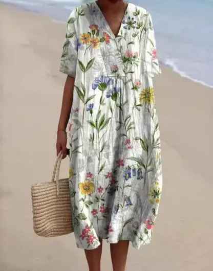Fenna™ | Vestido Impresso Brisa de Verão