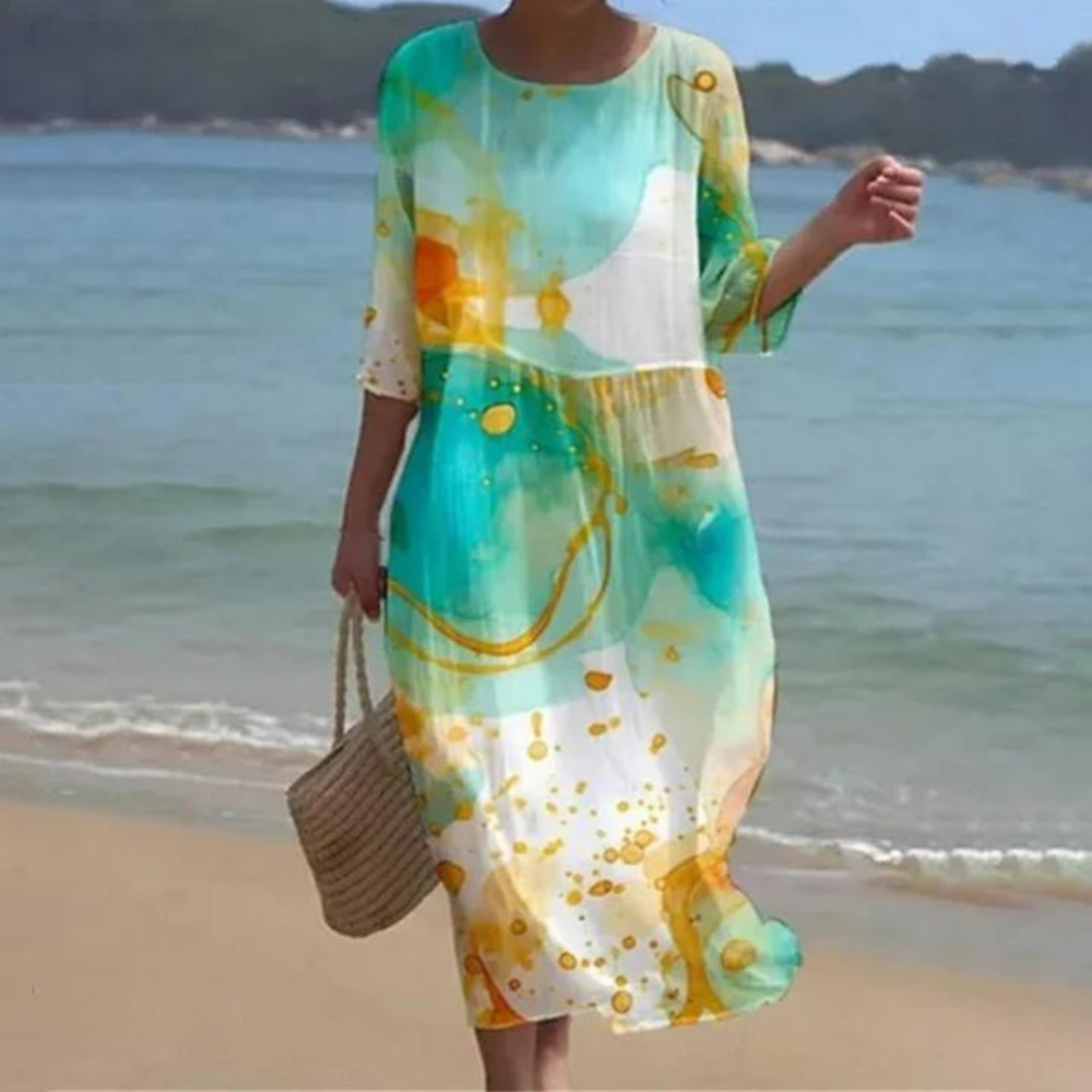 Marina - Vestido Impresso de Verão