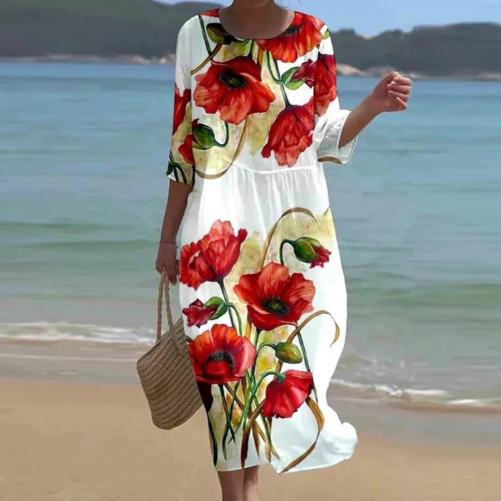 Marina - Vestido Impresso de Verão
