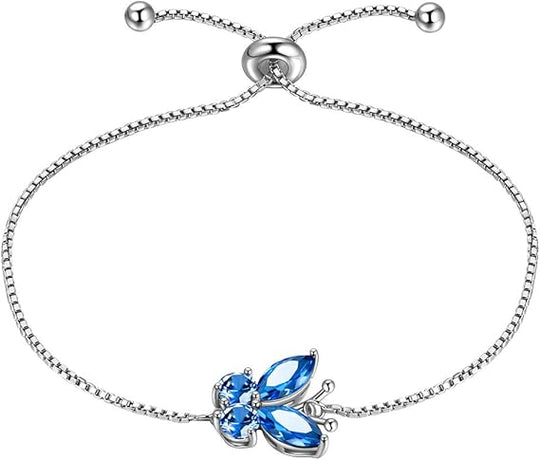 Pulseira de Borboleta Safira