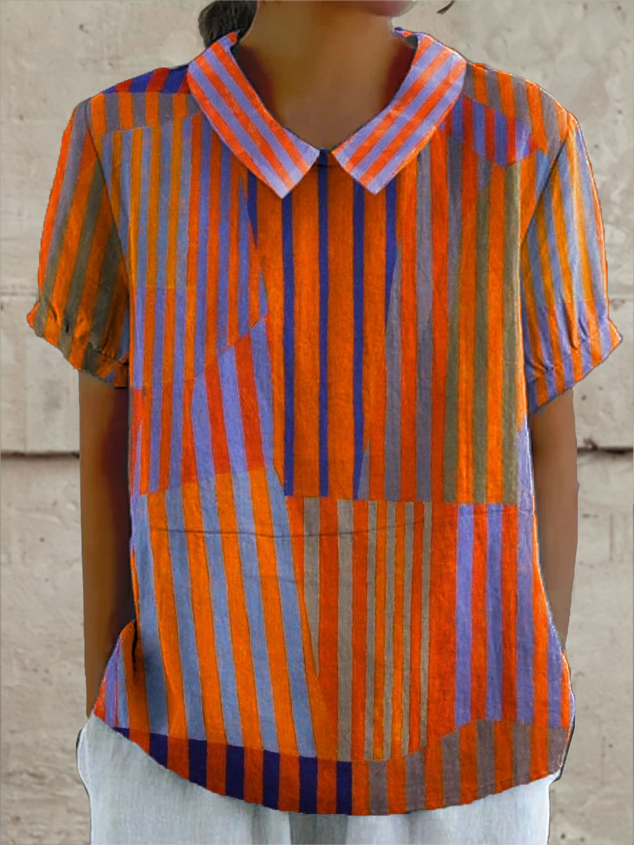 Nina | Camisa Listrada Geométrica