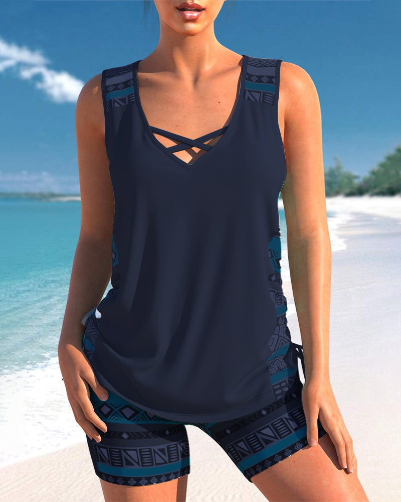 Sylvia | Tankini com Estampa Geométrica