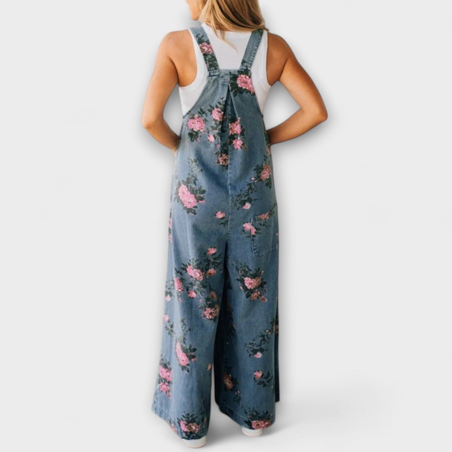Mirona - Macacão de Denim com Corte Relaxado
