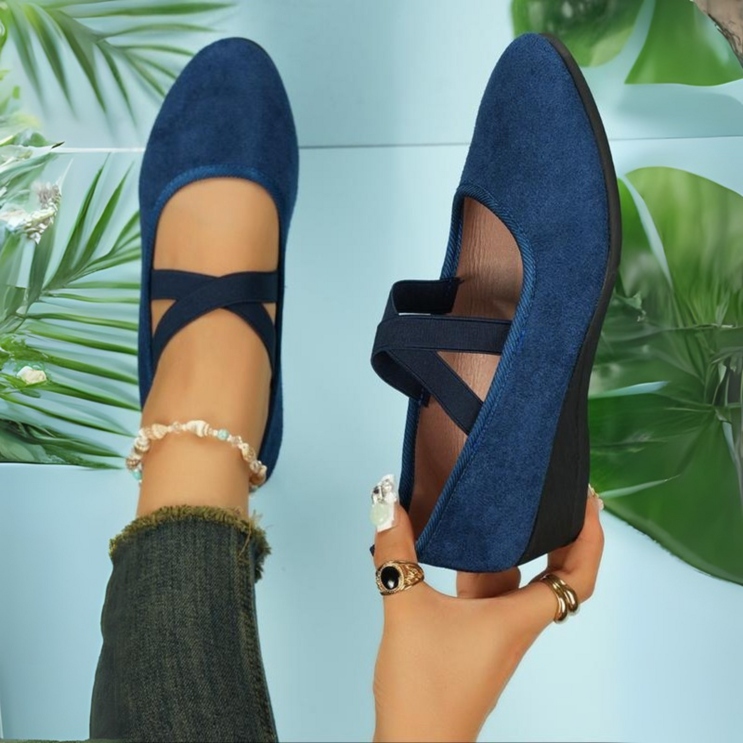ANGEL™ - Sapatos Slip-On Confortáveis com Salto Fechado
