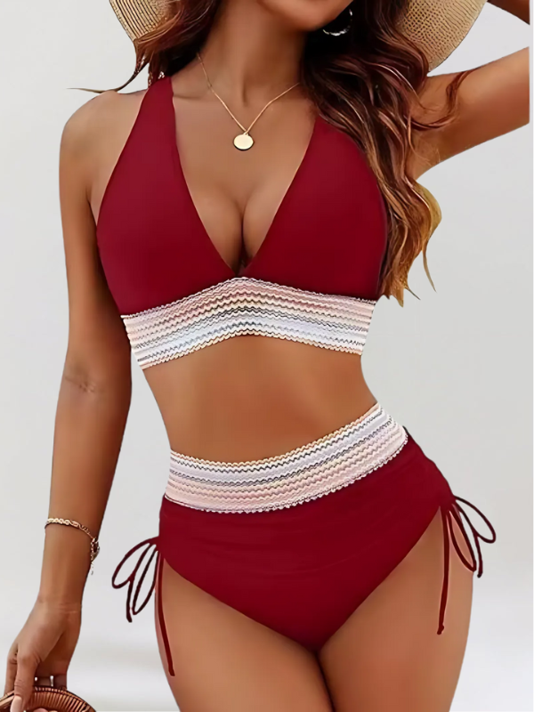 Frances | Conjunto de Biquíni de Cintura Alta com Controle de Barriga