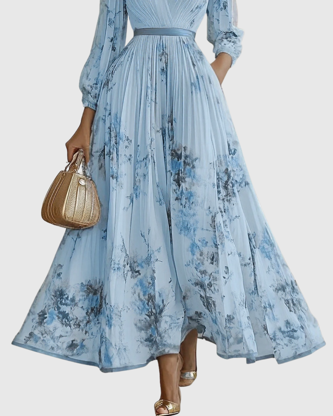 Suzanna - Vestido de Elegância Plissada