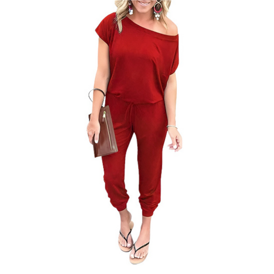 ADELFA™ – Macacão de Verão Off-Shoulder Sem Esforço