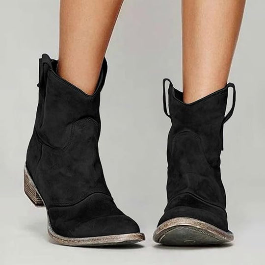 Bérénice | Botas de tornozelo inspiradas no Oeste com salto cubano