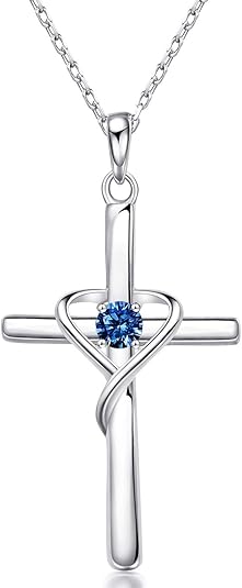 Colar Cruz de Safira