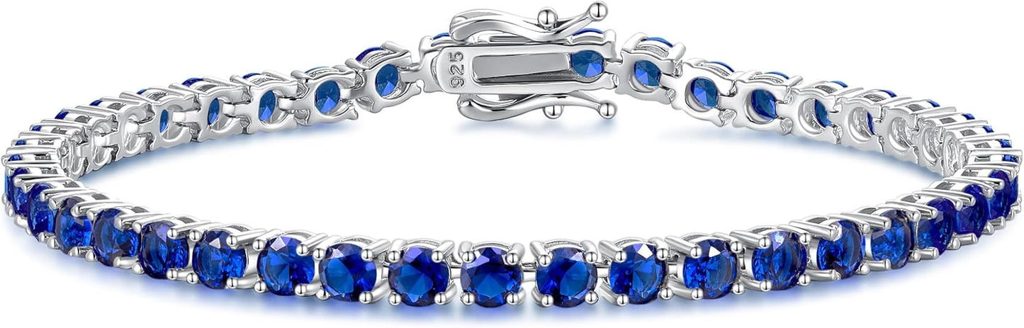 Pulseira de Tênis Safira