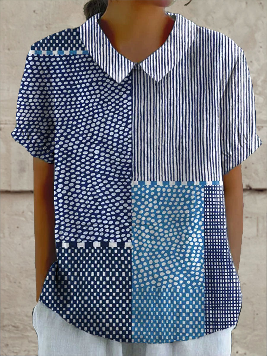 Ella | Camisa com Estampa Patchwork