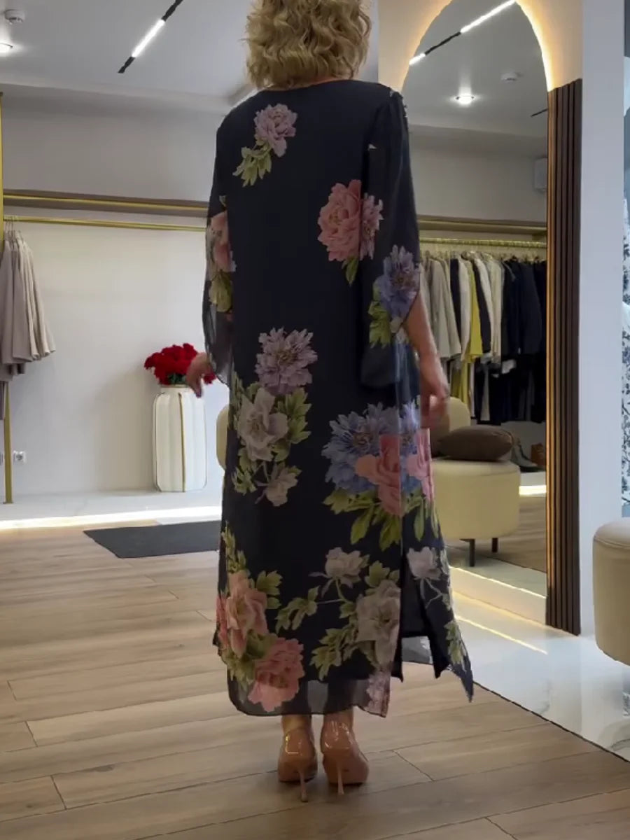 Yael - Vestido Longo com Estampa Floral