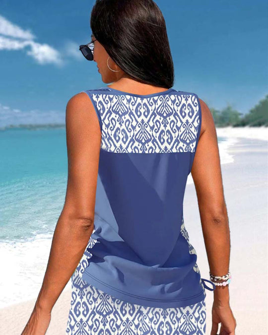 Sylvia | Tankini com Estampa Geométrica