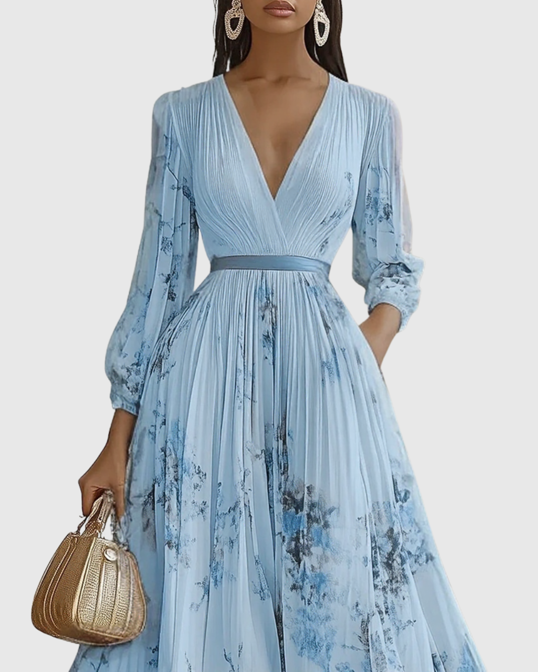 Suzanna - Vestido de Elegância Plissada