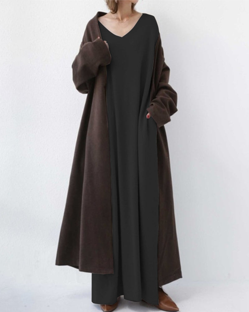 Eudora - Vestido V-Neck Elegante e Casual