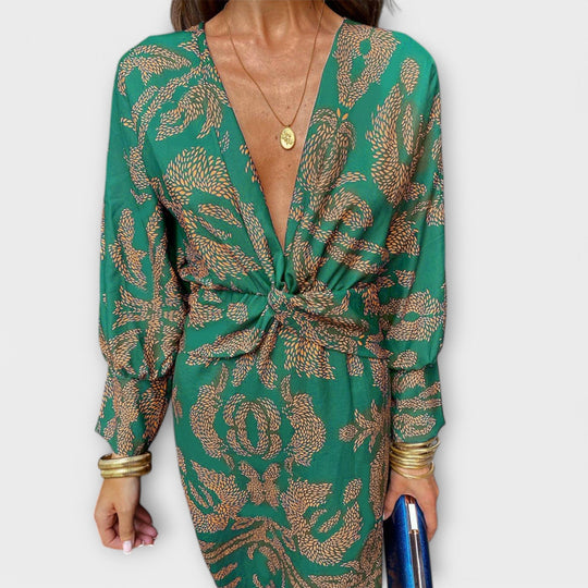 Oriana - Vestido Elegante com Mangas Longas