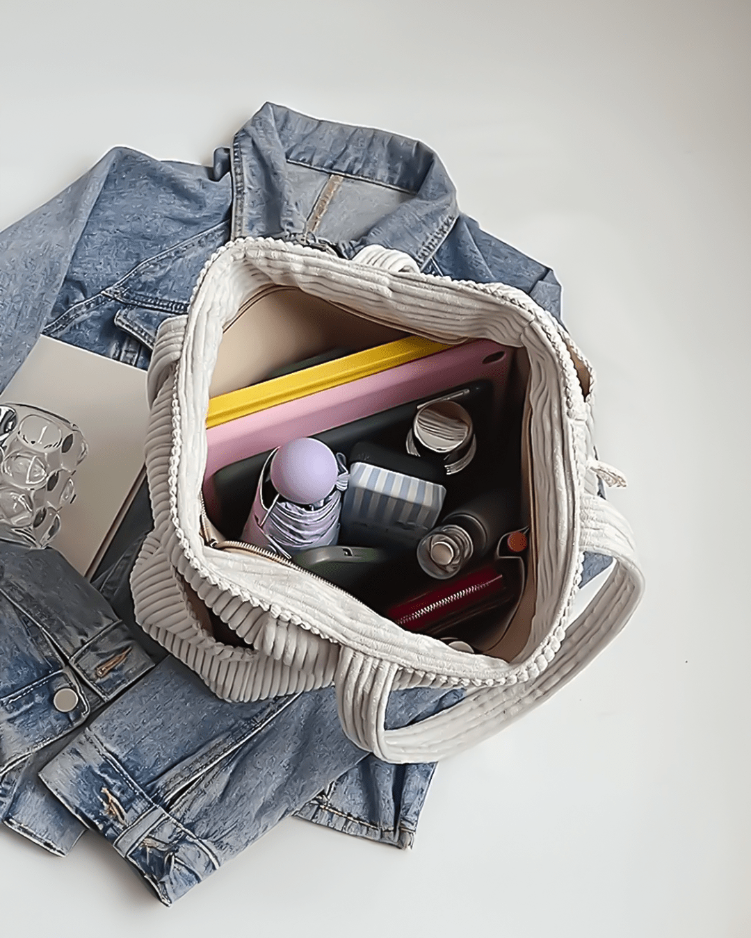 Bolsa Tote Tilda com Textura Canaletada
