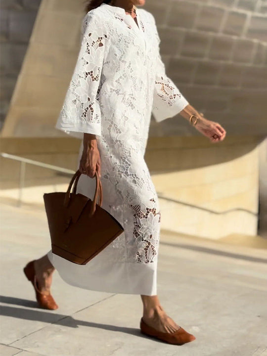 Nerisse - Vestido de Renda Confortável