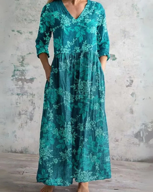 Cleo | Vestido Maxi Floral Vintage