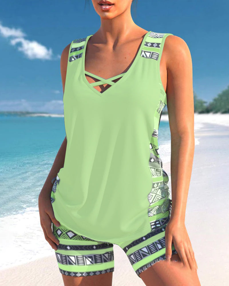 Sylvia | Tankini com Estampa Geométrica