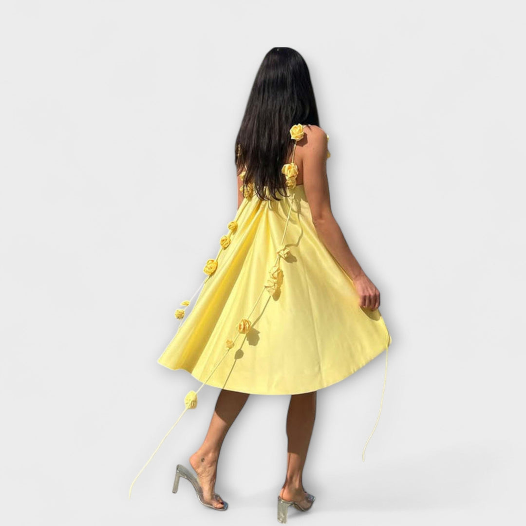 Jordan - Vestido Mini Floral Elegante com Alças