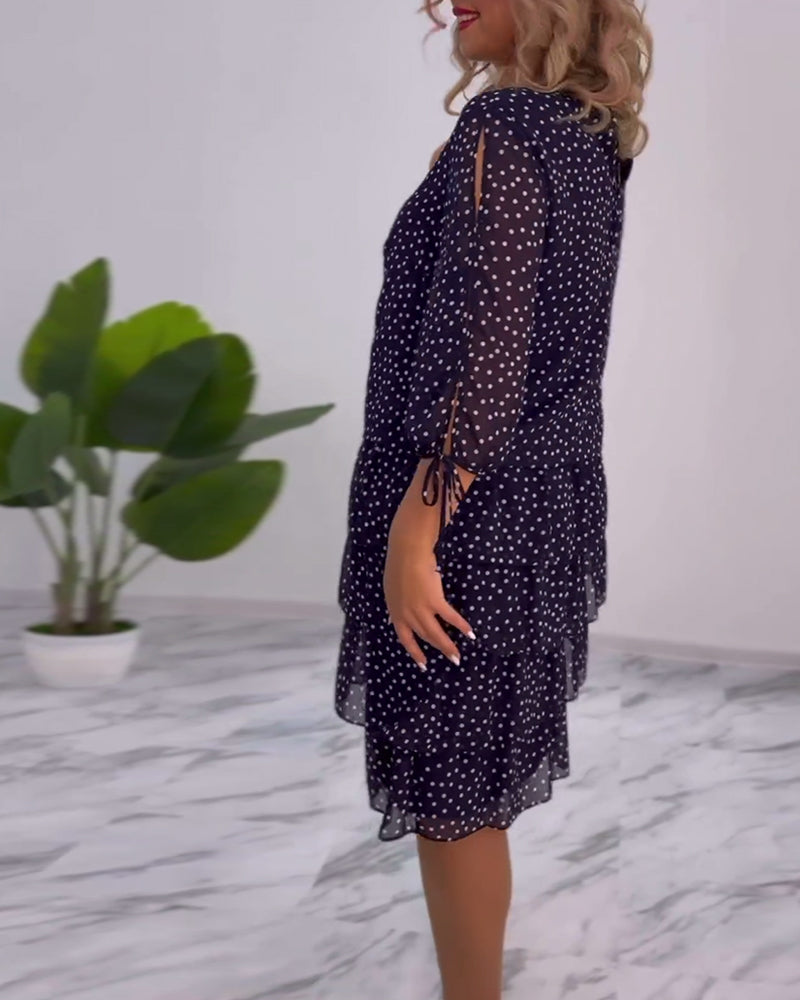 Tilly - Vestido Camponês de Poá