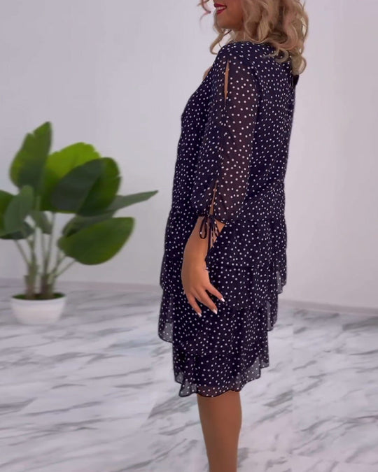 Tilly - Vestido Camponês de Poá