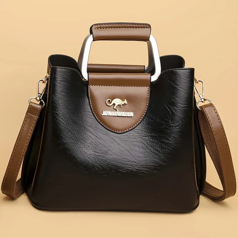 Isabella - Bolsa Bucket de Couro Chic