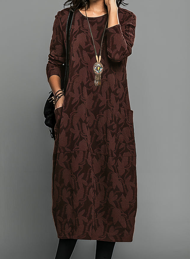 Cassie | Vestido de Inverno Casual com Gola Redonda